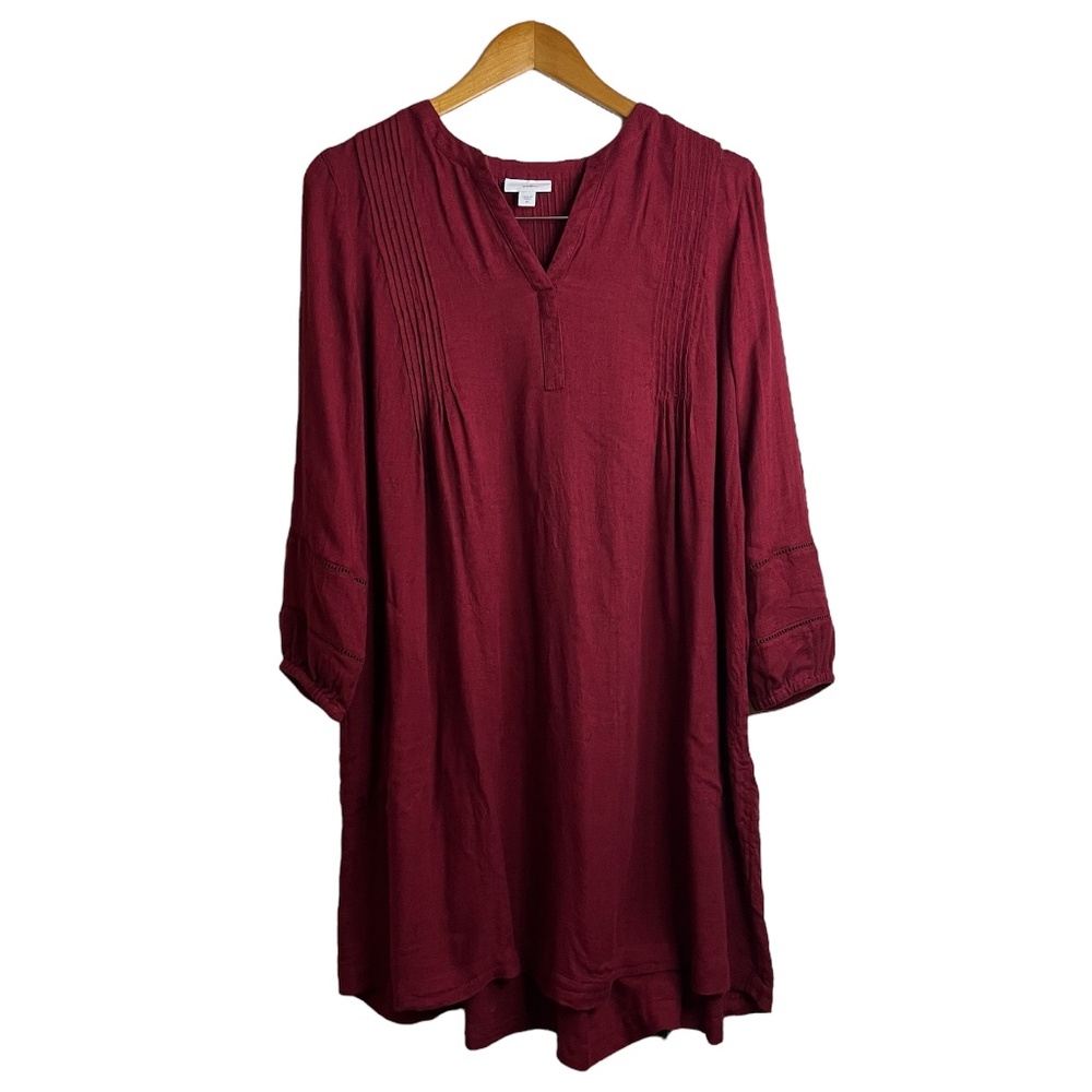 J. Jill Burgundy Midi Dress